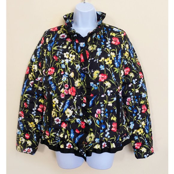 NWT ESCADA Floral Water Repellent Quilted Down Puffer Jacket Size 36 - Picture 2 of 10